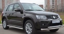24 649 р. Широкая защита порогов (5 дв.) SLITKOFF Suzuki Grand Vitara JT 5 дверей 2-ой рестайлинг (2012-2016)  с доставкой в г. Вологда. Увеличить фотографию 4