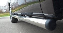 83 999 р. Защита порогов с пластиковыми вставками для ног из круглой трубы диаметром 76 мм (5 дв.) Russtal  Suzuki Grand Vitara  JT 5 дверей (2012-2016) 2-ой рестайлинг (Защита порогов с со скосами на торцах (вариант 1))  с доставкой в г. Вологда. Увеличить фотографию 7