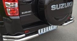 15 899 р. Защита заднего бампера (Ø63 и 42 мм, нержавейка) SLITKOFF Suzuki Grand Vitara JT 5 дверей 2-ой рестайлинг (2012-2016)  с доставкой в г. Вологда. Увеличить фотографию 2