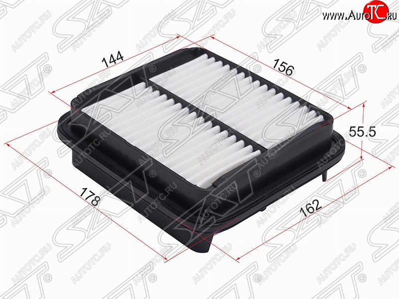 299 р. Фильтр воздушный двигателя SAT (178х162х55.5 mm)  Suzuki Aerio  RA21S, RC51S - Liana ( хэтчбэк,  седан)  с доставкой в г. Вологда