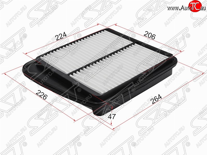 329 р. Фильтр воздушный двигателя 2.7 SAT (264/224х226/206х47 mm)  Suzuki Escudo  2 - Grand Vitara ( FTB03 3 двери,  3TD62, TL52 5 дверей)  с доставкой в г. Вологда