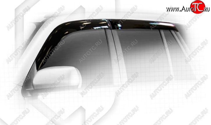 2 079 р. Дефлектора окон (TD54W, TD94W) CA-Plastic Suzuki Grand Vitara JT 5 дверей дорестайлинг (2005-2008) (Classic полупрозрачный, Без хром.молдинга, Крепление только на скотч)  с доставкой в г. Вологда