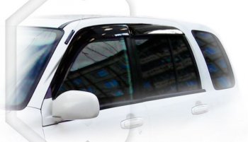 1 999 р. Дефлектора окон CA-Plastic  Suzuki Grand Vitara  3TD62, TL52 5 дверей (1997-2005) (серия Classic полупрозрачный, без хром. молдинга )  с доставкой в г. Вологда. Увеличить фотографию 2