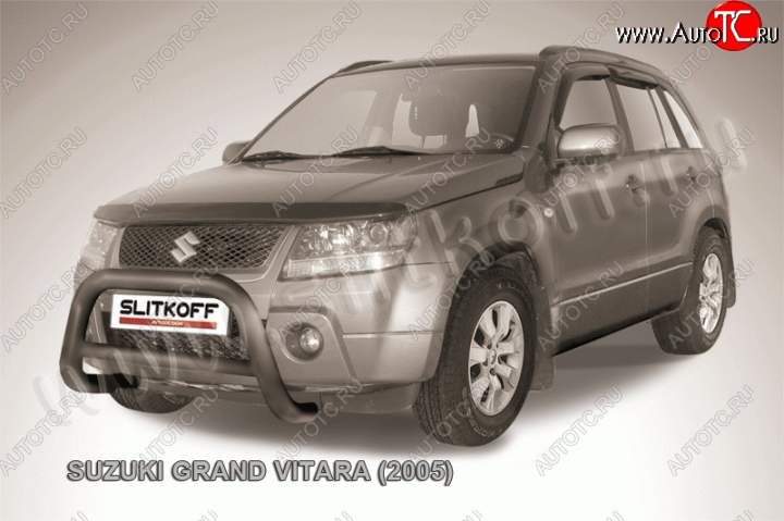 23 599 р. Кенгурятник d76 низкий Suzuki Grand Vitara JT 3 двери дорестайлинг (2005-2008) (Цвет: серебристый)  с доставкой в г. Вологда