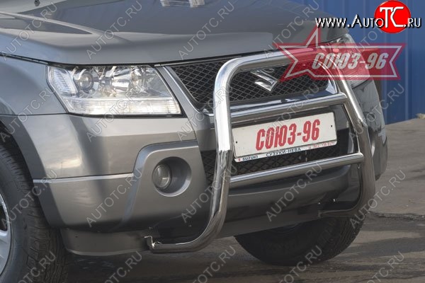 11 249 р. Защита переднего бампера Souz-96 (d60) Suzuki Grand Vitara JT 5 дверей дорестайлинг (2005-2008)  с доставкой в г. Вологда