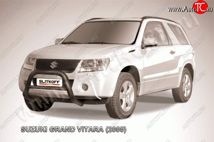 23 599 р. Кенгурятник d76 низкий Suzuki Grand Vitara JT 3 двери дорестайлинг (2005-2008) (Цвет: серебристый)  с доставкой в г. Вологда