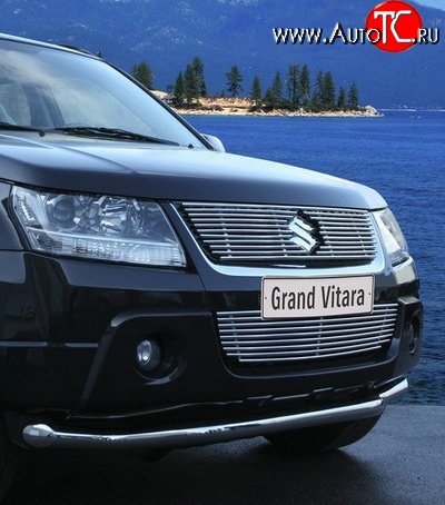 5 984 р. Декоративная вставка решетки радиатора Novline Suzuki Grand Vitara JT 5 дверей дорестайлинг (2005-2008)  с доставкой в г. Вологда