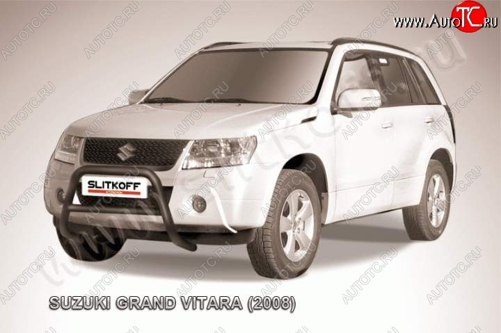 16 899 р. Кенгурятник d57 низкийчерный Suzuki Grand Vitara JT 5 дверей дорестайлинг (2005-2008) (Цвет: серебристый)  с доставкой в г. Вологда