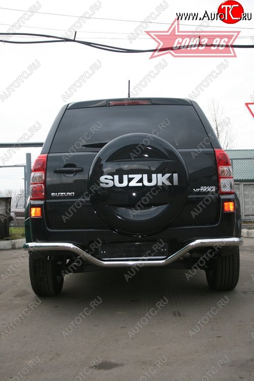 8 864 р. Защита заднего бампера из фигурной трубы диаметром 60 мм Souz-96 Suzuki Grand Vitara JT 5 дверей дорестайлинг (2005-2008)  с доставкой в г. Вологда