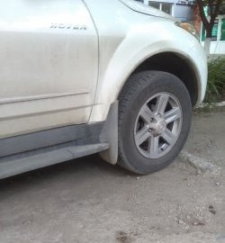 649 р. Универсальные задние брызговики (широкие) ПТП64 Uni3 Great Wall Poer KingKong пикап (2021-2025)  с доставкой в г. Вологда. Увеличить фотографию 10