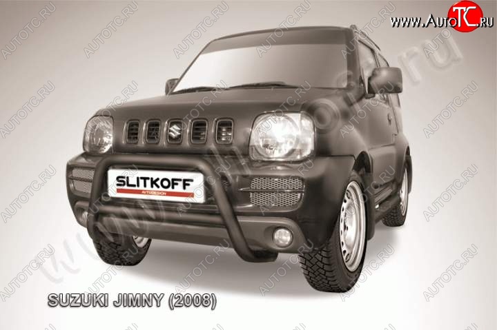 16 899 р. Кенгурятник d57 низкий Suzuki Jimny JB23/JB43 1-ый рестайлинг (2002-2012) (Цвет: серебристый)  с доставкой в г. Вологда