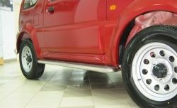 24 649 р. Широкая защита порогов (рестайлинг) SLITKOFF Suzuki Jimny JB23/JB43 дорестайлинг (1998-2001)  с доставкой в г. Вологда. Увеличить фотографию 2