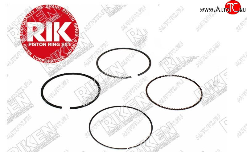 2 299 р. Комплект поршневых колец на 1 поршень RIKEN STD (G10A / G13A / G13B) Suzuki Swift HT51S дорестайлинг, хэтчбэк 5 дв. (2000-2003)  с доставкой в г. Вологда