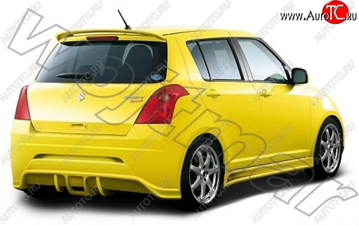 27 899 р. Задний бампер R1 Suzuki Swift ZC дорестайлинг, хэтчбэк 5 дв. (2003-2008)  с доставкой в г. Вологда