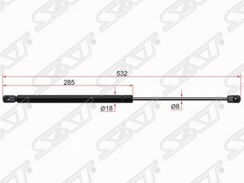 Газовый упор крышки багажника SAT Suzuki Swift  ZC72S (2010-2016) дорестайлинг, хэтчбэк 5 дв., рестайлинг, хэтчбэк 5 дв.