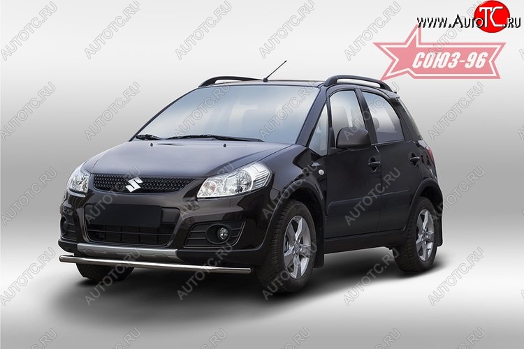 8 819 р. Защита переднего бампера одинарная Souz-96 (d42). Suzuki SX4 JYB, JYA хэтчбэк дорестайлинг (2013-2016)  с доставкой в г. Вологда