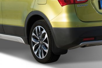 2 699 р. Брызговики Frosch (optimum) Suzuki SX4 JYB, JYA хэтчбэк дорестайлинг (2013-2016) (Задние)  с доставкой в г. Вологда. Увеличить фотографию 2