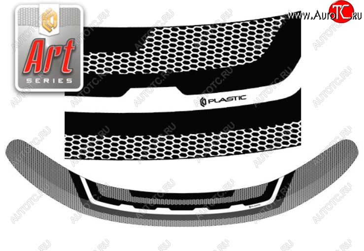 2 399 р. Дефлектор капота CA-Plastiс  Suzuki Vitara  LY (2015-2025) дорестайлинг, рестайлинг (Серия Art белая)  с доставкой в г. Вологда