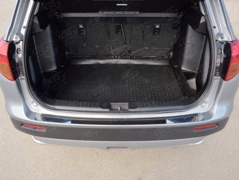 1 659 р. Накладка защитная на задний бампер Russtal (лист нерж зеркальный) Suzuki Vitara LY дорестайлинг (2015-2019)  с доставкой в г. Вологда. Увеличить фотографию 2