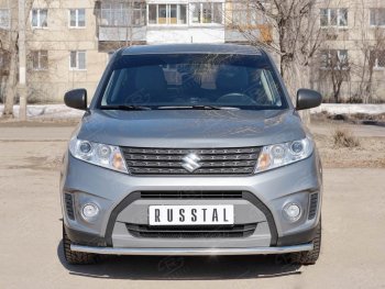 14 799 р. Одинарная защита переднего бампера диаметром 42 мм SLITKOFF Suzuki Vitara LY дорестайлинг (2015-2019)  с доставкой в г. Вологда. Увеличить фотографию 2