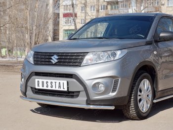 14 799 р. Одинарная защита переднего бампера диаметром 42 мм SLITKOFF Suzuki Vitara LY дорестайлинг (2015-2019)  с доставкой в г. Вологда. Увеличить фотографию 3
