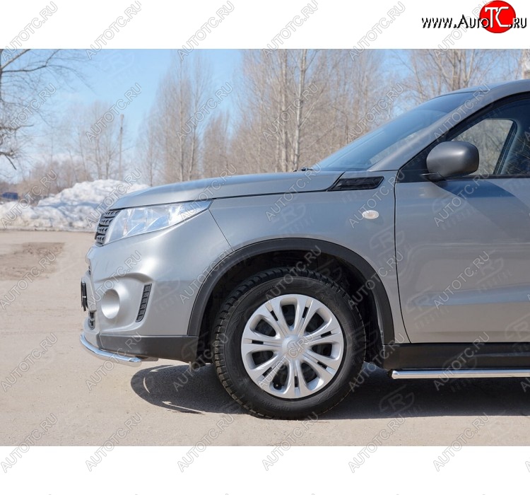 14 799 р. Одинарная защита переднего бампера диаметром 42 мм SLITKOFF Suzuki Vitara LY дорестайлинг (2015-2019)  с доставкой в г. Вологда