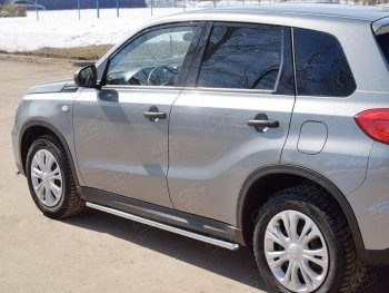 17 299 р. Защита порогов SLITKOFF из круглой трубы диаметром 42 мм v3 Suzuki Vitara LY дорестайлинг (2015-2019)  с доставкой в г. Вологда. Увеличить фотографию 3