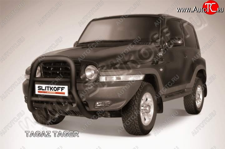 25 999 р. Кенгурятник d76 высокий ТАГАЗ Tager 3d (2008-2012) (Цвет: серебристый)  с доставкой в г. Вологда