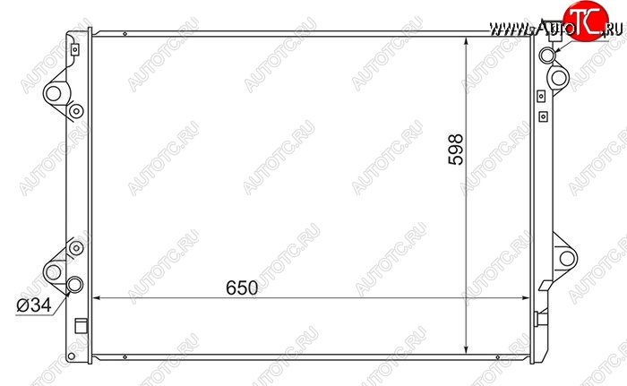 8 799 р. Радиатор двигателя SAT Toyota Land Cruiser Prado J120 (2002-2009)  с доставкой в г. Вологда