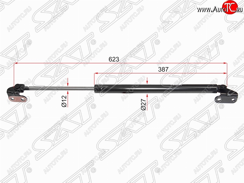 1 099 р. Правый упор крышки багажника (газовый) SAT Toyota Hilux Surf N180 5 дв. дорестайлинг (1995-1998)  с доставкой в г. Вологда