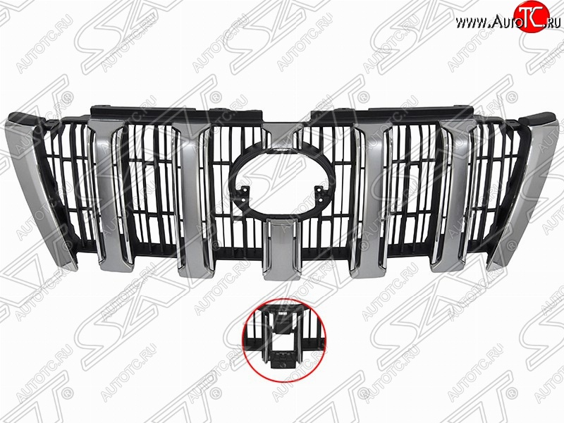 7 949 р. Решётка радиатора (под камеру) SAT Toyota Land Cruiser Prado J150 1-ый рестайлинг (2013-2017)  с доставкой в г. Вологда