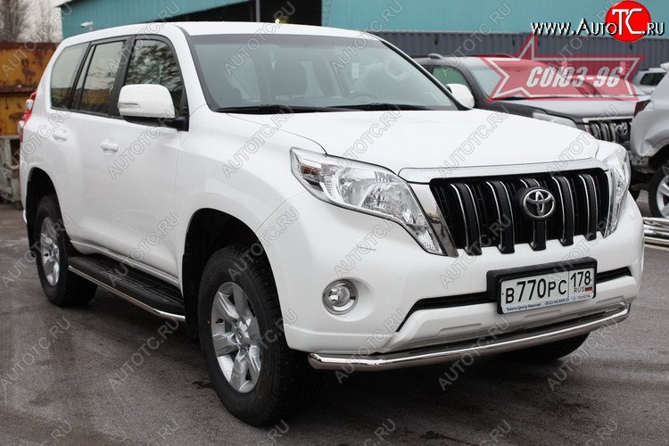 16 784 р. Защита переднего бампера одинарная Souz-96 (d60) Toyota Land Cruiser Prado J150 1-ый рестайлинг (2013-2017)  с доставкой в г. Вологда