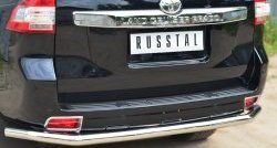 17 999 р. Одинарная защита заднего бампера из трубы диаметром 63 мм SLITKOFF Toyota Land Cruiser Prado J150 1-ый рестайлинг (2013-2017)  с доставкой в г. Вологда. Увеличить фотографию 2