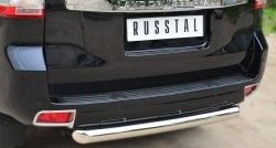 16 649 р. Защита заднего бампера (Ø76 мм, нержавейка) SLITKOFF Toyota Land Cruiser Prado J150 1-ый рестайлинг (2013-2017)  с доставкой в г. Вологда. Увеличить фотографию 2