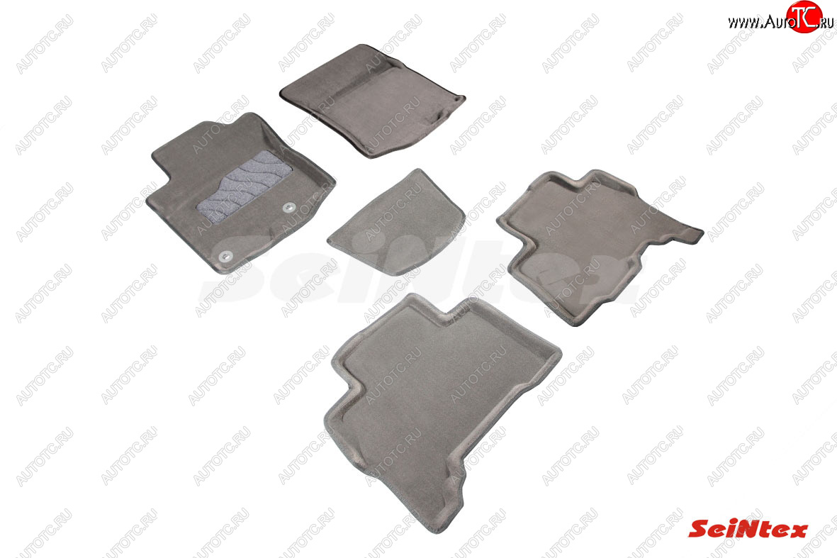 5 899 р. Текстильные 3D коврики в салон SEINTEX  Toyota Land Cruiser Prado  J150 (2013-2020) 1-ый рестайлинг, 2-ой рестайлинг (серые)  с доставкой в г. Вологда