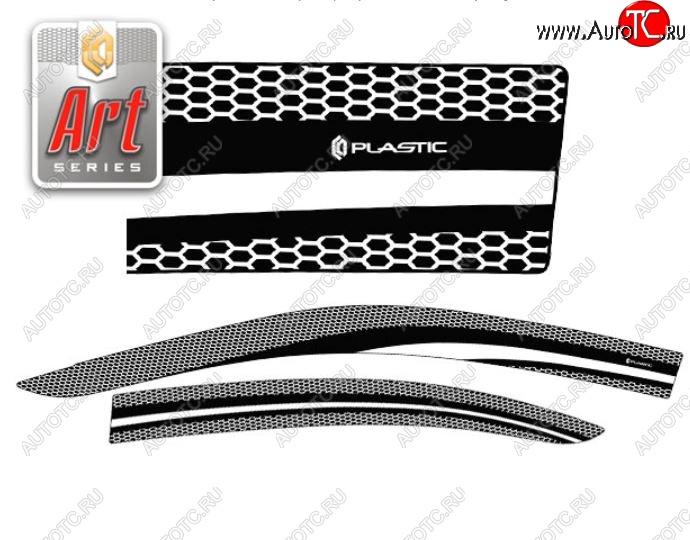 2 199 р. Дефлектора окон CA-Plastic  Toyota Allion  T240 (2001-2007) седан дорестайлинг, седан рестайлинг (Серия Art графит, Без хром.молдинга)  с доставкой в г. Вологда