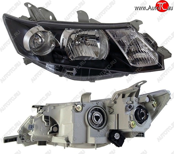 6 299 р. Правая фара SAT (чёрная) Toyota Allion T260 седан дорестайлинг (2007-2010)  с доставкой в г. Вологда