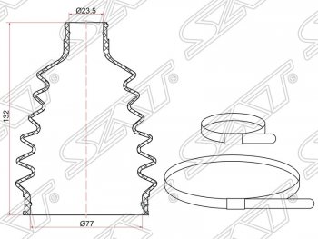 Пыльник ШРУСа (наружный) SAT Toyota Allion  T260 - Corolla Fielder  E140