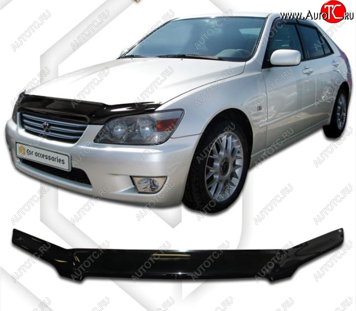 1 899 р. Дефлектор капота CA-Plastic  Toyota Altezza (1998-2005) (Classic черный, Без надписи)  с доставкой в г. Вологда