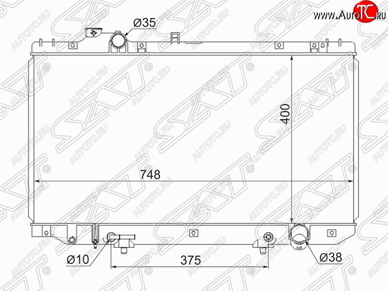 12 499 р. Радиатор двигателя SAT Toyota Aristo S160 дорестайлинг (1997-2001)  с доставкой в г. Вологда