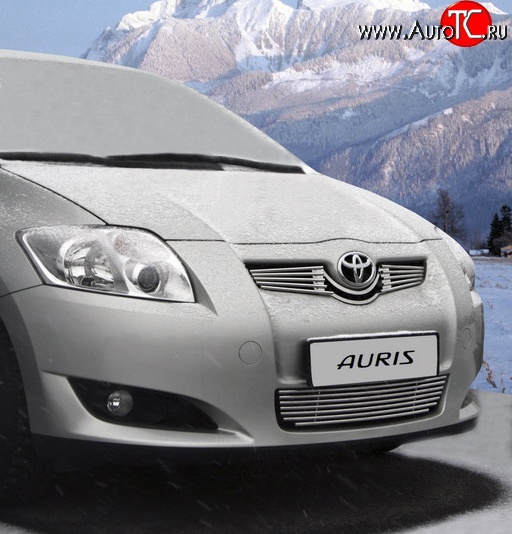 377 р. Декоративная вставка решетки радиатора Novline Toyota Auris E150 хэтчбэк 5 дв. дорестайлинг (2006-2010)  с доставкой в г. Вологда