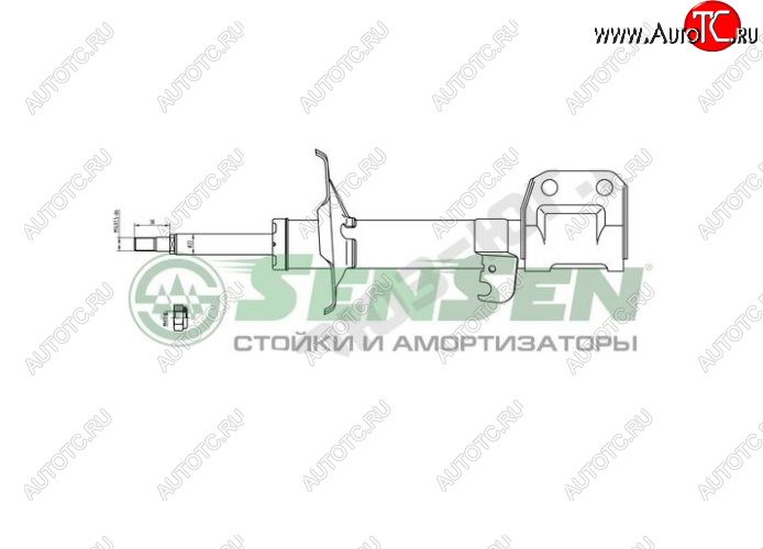 4 649 р. Левый амортизатор передний SENSEN Toyota Avensis T250 седан дорестайлинг (2003-2006)  с доставкой в г. Вологда