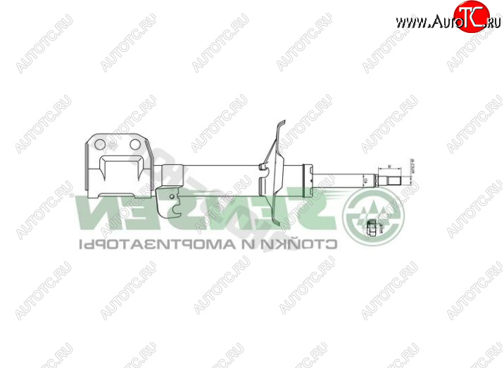 4 399 р. Правый амортизатор передний SENSEN Toyota Avensis T250 седан дорестайлинг (2003-2006)  с доставкой в г. Вологда