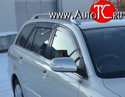 999 р. Комплект дефлекторов окон (ветровиков) 4 шт. (универсал) Russtal Toyota Avensis T250 универсал дорестайлинг (2003-2006)  с доставкой в г. Вологда