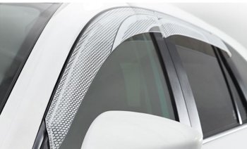 2 399 р. Дефлектора окон CA-Plastic  Toyota Avensis ( T270 седан,  T270 универсал) (2008-2015) дорестайлинг, 1-ый рестайлинг (Серия Art белая)  с доставкой в г. Вологда. Увеличить фотографию 2