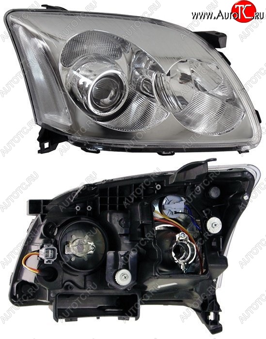 6 449 р. Правая фара SAT Toyota Avensis T250 седан дорестайлинг (2003-2006)  с доставкой в г. Вологда