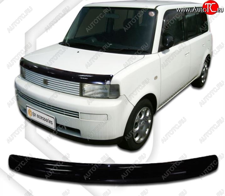 1 899 р. Дефлектор капота CA-Plastic Toyota bB 1 (2000-2005) (Classic черный, Без надписи)  с доставкой в г. Вологда