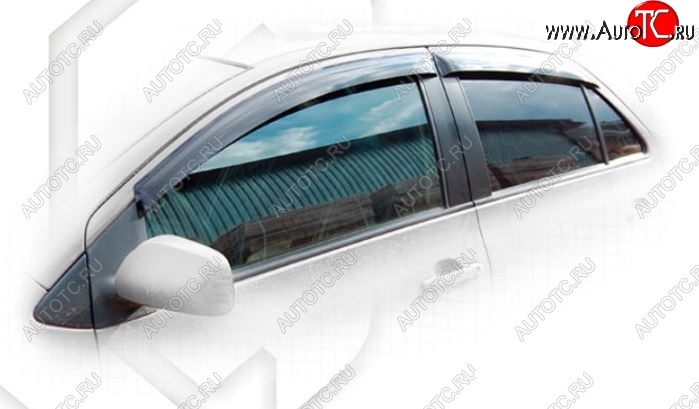 2 099 р. Дефлектора окон (NCP96, KSP92, SCP92) CA-Plastiс Toyota Belta/Yaris XP90 седан (2005-2012) (Classic полупрозрачный)  с доставкой в г. Вологда