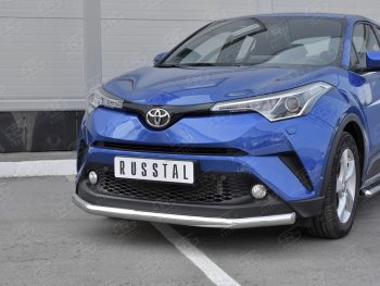 15 399 р. Защита переднего бампера (Ø63 мм, нержавейка) SLITKOFF Toyota C-HR NGX10, ZGX10 дорестайлинг (2016-2019)  с доставкой в г. Вологда. Увеличить фотографию 4