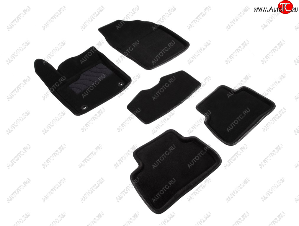6 199 р. Коврики в салон SEINTEX 3D ВОРС (комплект, 2WD) Toyota C-HR NGX10, ZGX10 дорестайлинг (2016-2019) (Цвет: черный)  с доставкой в г. Вологда